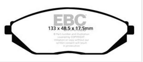 EBC Greenstuff 2000 Bremsbeläge DP22097 für Chevrolet Spark M300 1.2 LPG vorne