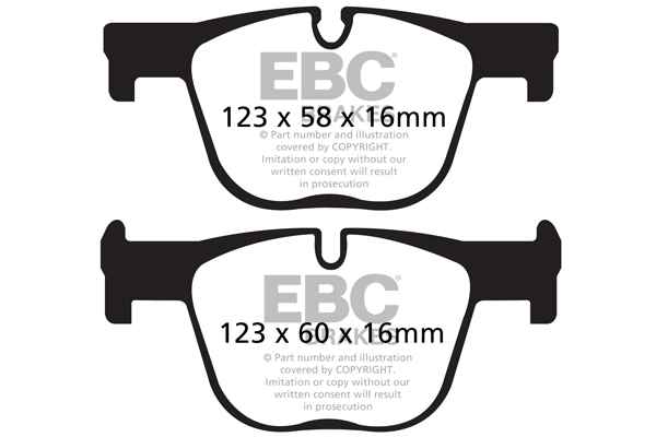 EBC Yellowstuff Bremsbeläge DP42131R für BMW 4 F32, F82 430 d hinten
