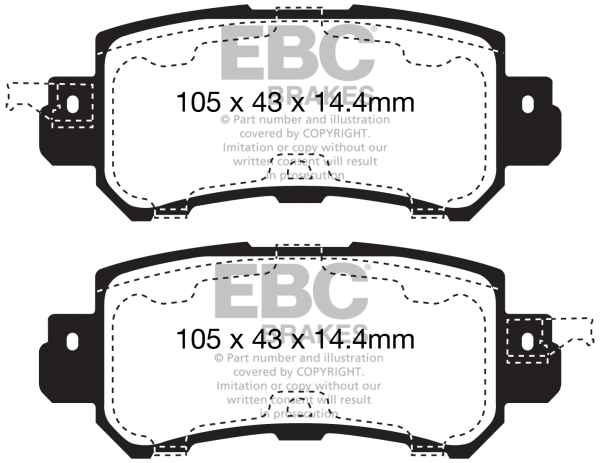 EBC Greenstuff 2000 Bremsbeläge DP22135 für Mazda CX-3  2.0 hinten