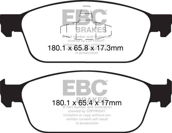 EBC Redstuff Bremsbeläge DP32145C für Ford Focus 3 Turnier  2.0 ST vorne