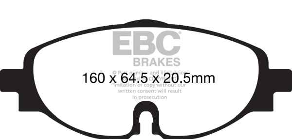 EBC Yellowstuff Bremsbeläge DP42150R für Audi A3 Limousine 8VS, 8VM 2.0 TFSI quattro vorne