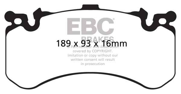 EBC Redstuff Bremsbeläge DP32158C für Audi A8 4H2, 4H8, 4HC, 4HL S8 quattro vorne