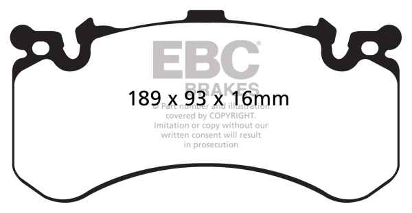 EBC Orangestuff Bremsbeläge DP92158 für Audi A8 4H2, 4H8, 4HC, 4HL 2.0 TFSI quattro vorne