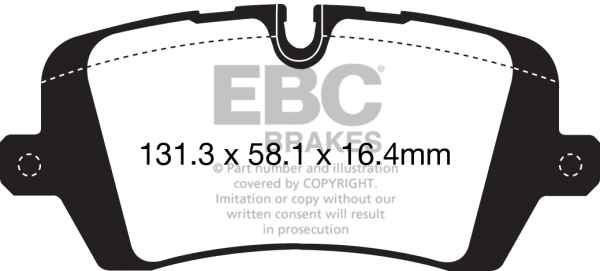 EBC Blackstuff Bremsbeläge DPX2161 für Land Rover Discovery 5 L462 2.0 Td4 4x4 hinten