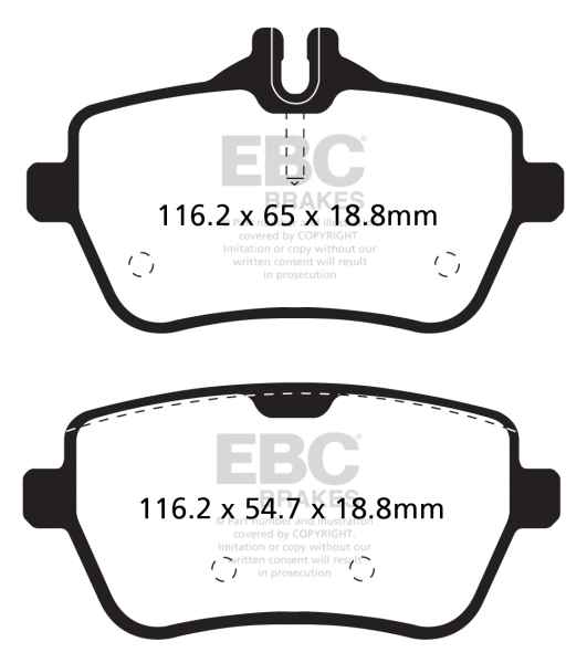 EBC Redstuff Bremsbeläge DP32180C für Mercedes-Benz S-Klasse W222, V222, X222 S 350 d (222.020 222.120) hinten