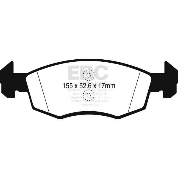 EBC Blackstuff Bremsbeläge DPX2241 für Opel Corsa E Van  1.3 CDTI vorne