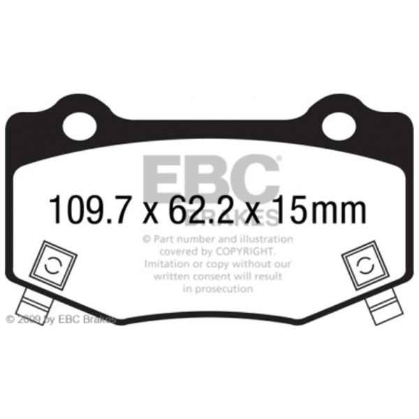 EBC Yellowstuff Bremsbeläge DP43023R für Chevrolet Camaro 6  6.2 SS hinten