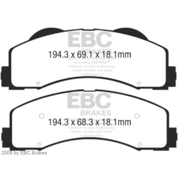 EBC Yellowstuff Bremsbeläge DP43034R für Ford F-150  2WD Electric H,B vorne