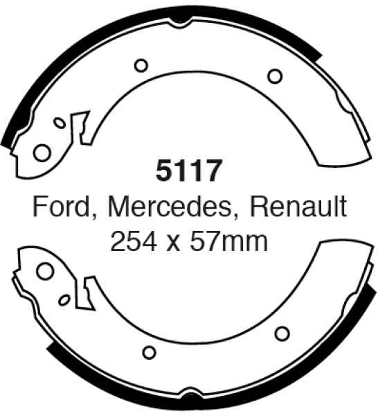 EBC Premium Bremsbacken 5117 für Renault Trafic TXX 2.1 D hinten