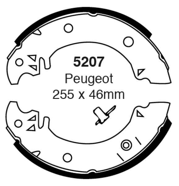 EBC Premium Bremsbacken 5207 für Peugeot 504  1.8 hinten