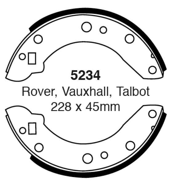 EBC Premium Bremsbacken 5234 für Triumph 2000 MK II  2.0 TC hinten