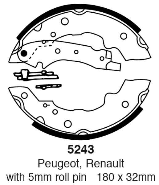 EBC Premium Bremsbacken 5243 für Citroën Visa  1.0 hinten
