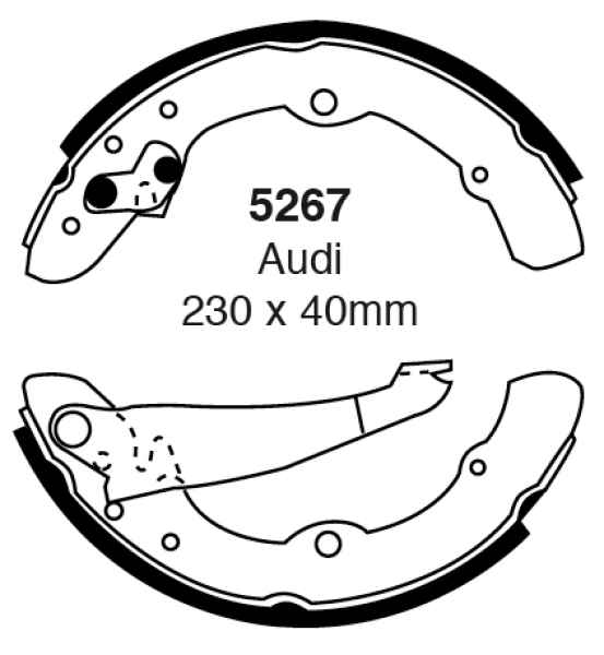 EBC Premium Bremsbacken 5267 für Audi 90 89, 89Q, 8A, B3 2.0 hinten