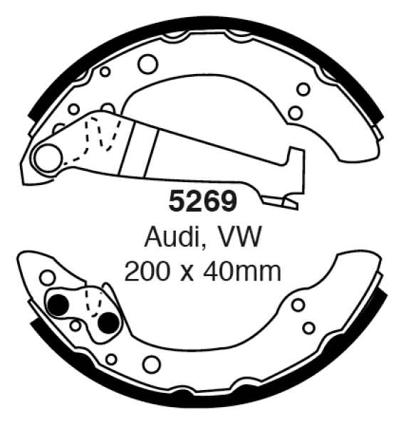 EBC Premium Bremsbacken 5269 für Audi Coupe 81, 85 2.0 hinten