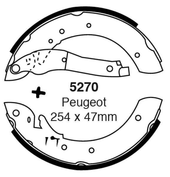 EBC Premium Bremsbacken 5270 für Peugeot 504  2.0 hinten