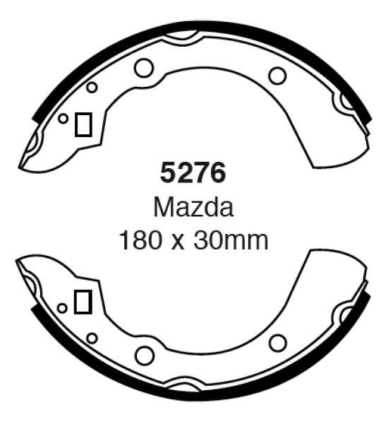 EBC Premium Bremsbacken 5276 für Mazda 323 (2) BD 1.3 hinten