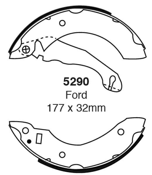 EBC Premium Bremsbacken 5290 für Ford Escort 3 GAA 1.6 hinten