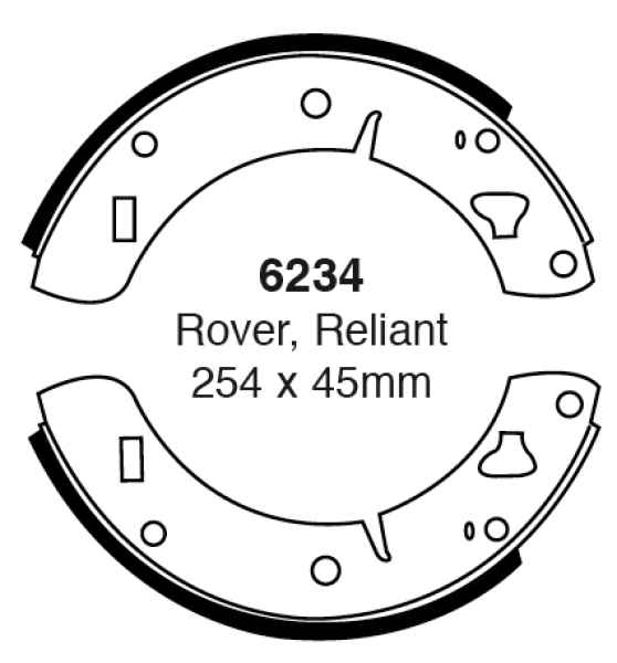EBC Premium Bremsbacken 6234 für MG MGB Cabriolet  1.8 hinten