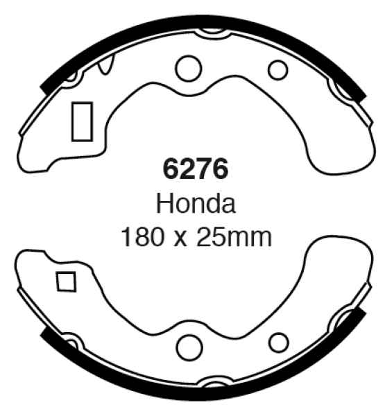 EBC Premium Bremsbacken 6276 für Honda Jazz 1 AA 56 1.2 hinten
