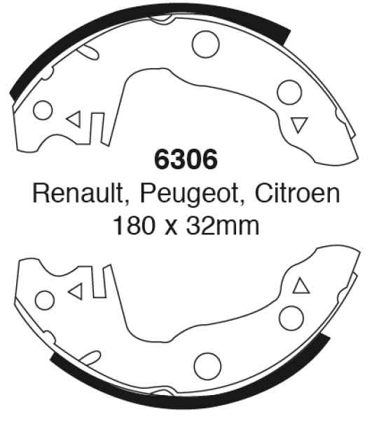 EBC Premium Bremsbacken 6306 für Citroën Visa  1.0 hinten