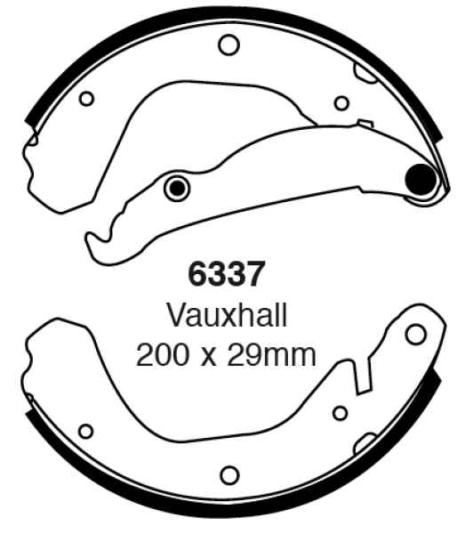 EBC Premium Bremsbacken 6337 für Opel Corsa A 93, 94, 98, 99 1.5 D hinten