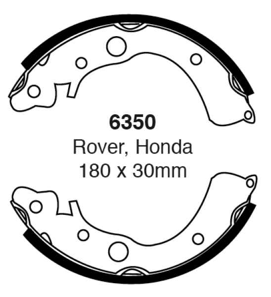 EBC Premium Bremsbacken 6350 für Honda CRX 1 AF, AS 1.3 hinten