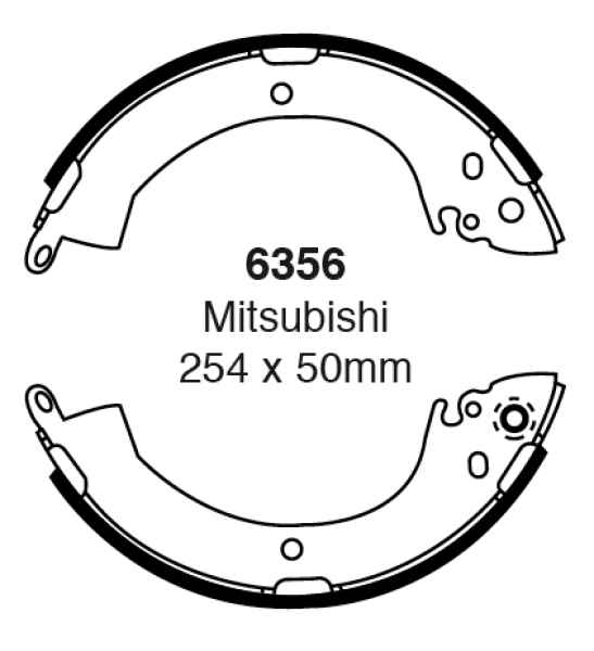 EBC Premium Bremsbacken 6356 für Mitsubishi L 300 (1) L03P 1.6 hinten