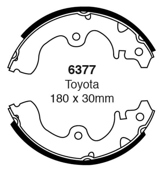 EBC Premium Bremsbacken 6377 für Toyota Tercel L1, L2 1.3 hinten