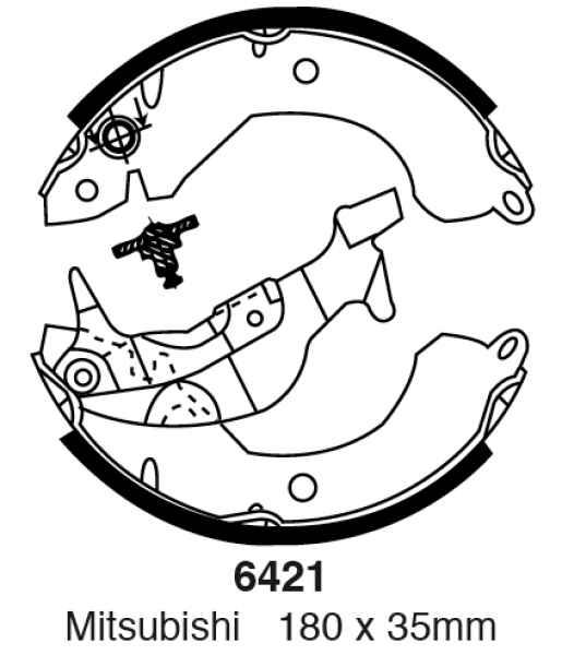 EBC Premium Bremsbacken 6421 für Mitsubishi Colt 2 C1A 1.2 EL,GL hinten
