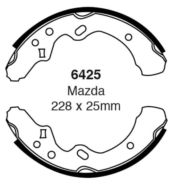 EBC Premium Bremsbacken 6425 für Mazda 323 (3) BW 1.7 D hinten