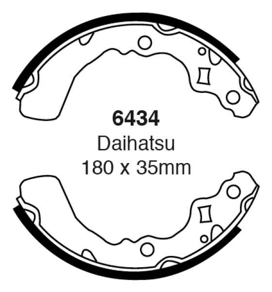 EBC Premium Bremsbacken 6434 für Daihatsu Cuore 3 L201 0.8 hinten