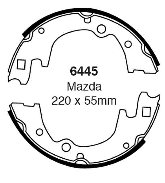 EBC Premium Bremsbacken 6445 für Mazda E 2000, 2200 SR2 2.2 D vorne
