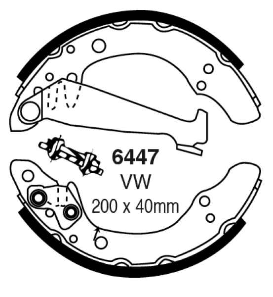 EBC Premium Bremsbacken 6447 für VW Lupo 6X1, 6E1 1.0 hinten