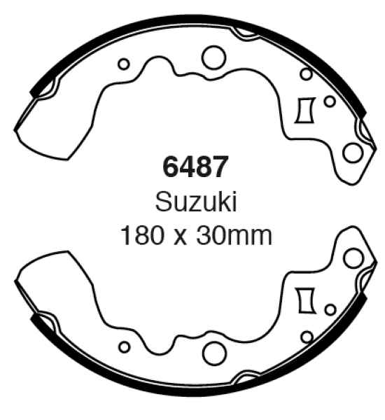 EBC Premium Bremsbacken 6487 für Subaru Justy 2 JMA, MS 1.3 GX 4x4 hinten