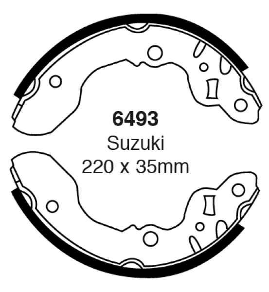 EBC Premium Bremsbacken 6493 für Suzuki X-90 EL 1.6i 16V 4x4 hinten