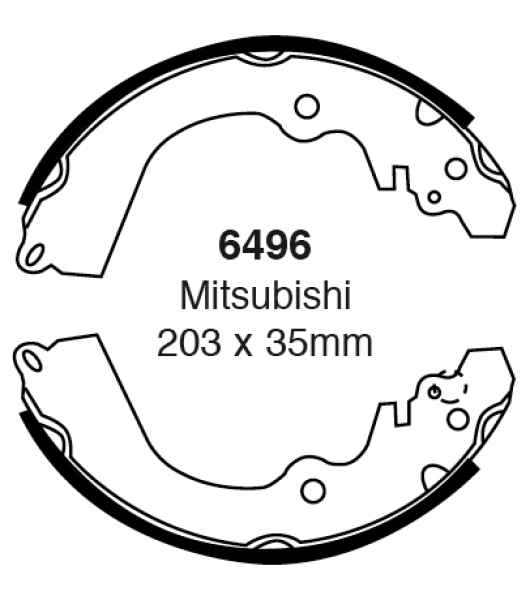 EBC Premium Bremsbacken 6496 für Mitsubishi Carisma DA 1.8 hinten