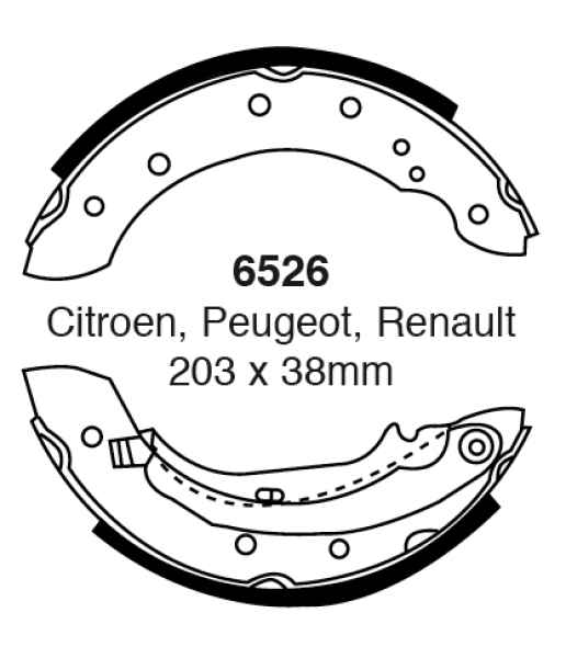 EBC Premium Bremsbacken 6526 für Dacia Logan MCV KS_ 1.6 hinten