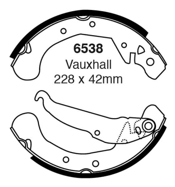 EBC Premium Bremsbacken 6538 für Opel Kadett E 37, 47 1.3 N hinten
