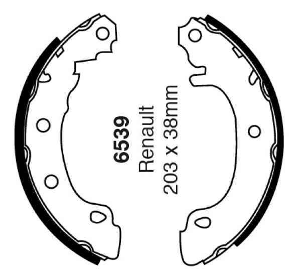 EBC Premium Bremsbacken 6539 für Renault Master 2 ED/HD/UD 2.8 dTI hinten