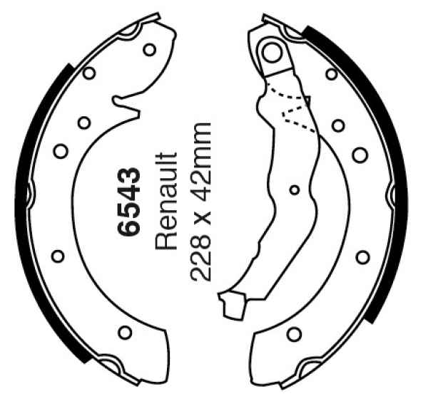 EBC Premium Bremsbacken 6543 für Renault Megane 1 KA0/1 1.4 e hinten