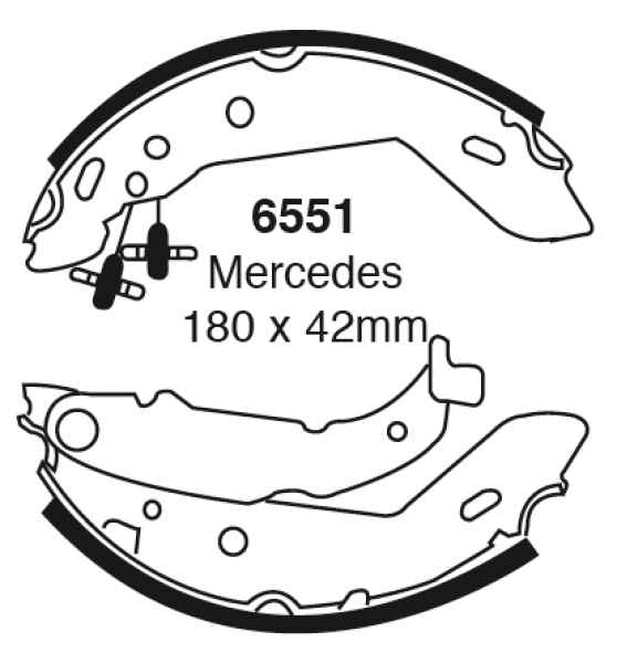 EBC Premium Bremsbacken 6551 für Mercedes-Benz A-Klasse W168 A 140 hinten