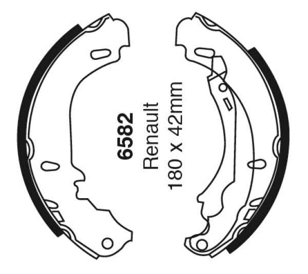 EBC Premium Bremsbacken 6582 für Dacia Logan MCV KS_ 1.6 Bifuel hinten