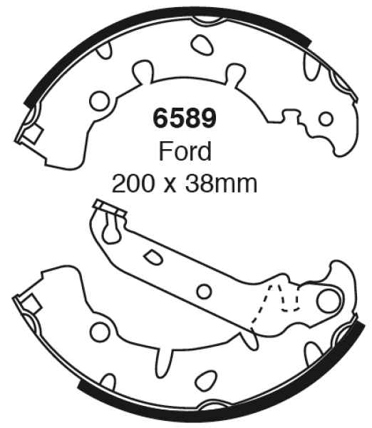 EBC Premium Bremsbacken 6589 für Ford Fiesta 5 JH 1.3 hinten