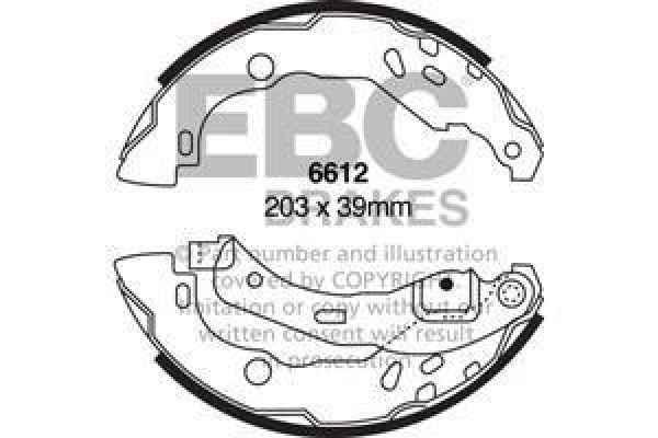 EBC Premium Bremsbacken 6612 für Dacia Sandero 2  TCe 90 hinten