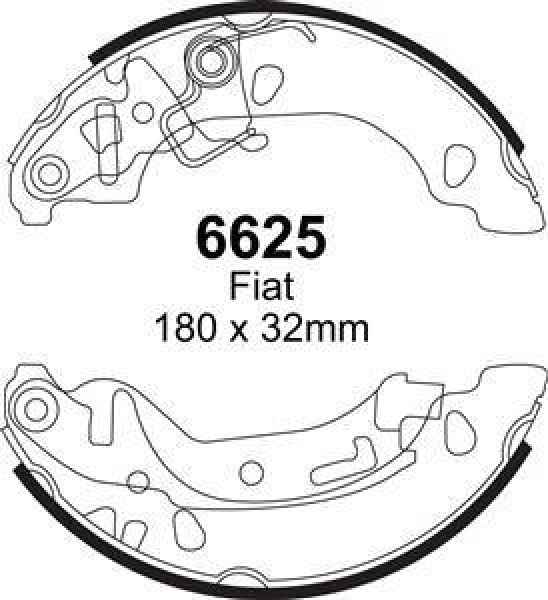 EBC Premium Bremsbacken 6625 für Fiat Panda 2 169 1.1 hinten
