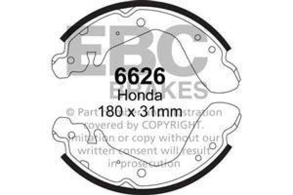 EBC Premium Bremsbacken 6626 für Honda Jazz 2 GD 1.3 hinten