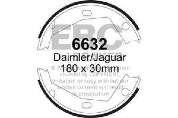 EBC Premium Bremsbacken 6632 für Jaguar XJ NAW, NBW 8 , 4.0
