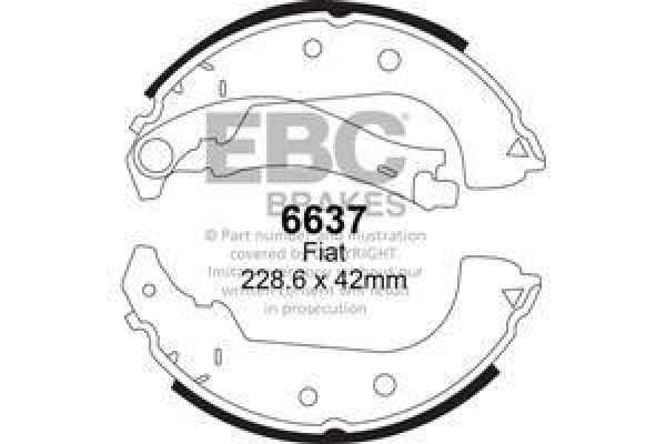 EBC Premium Bremsbacken 6637 für Fiat Idea  1.2 16V hinten
