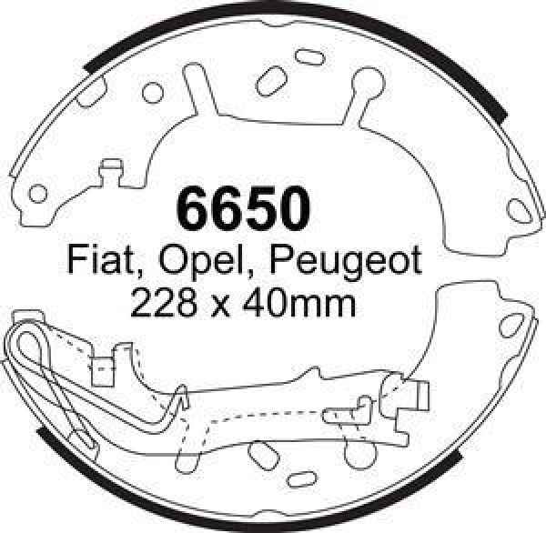 EBC Premium Bremsbacken 6650 für Opel Corsa D  1.4 LPG hinten