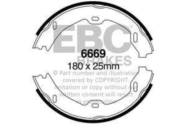 EBC Premium Bremsbacken 6669 für Mercedes-Benz E-Klasse W211 E 280 4-matic